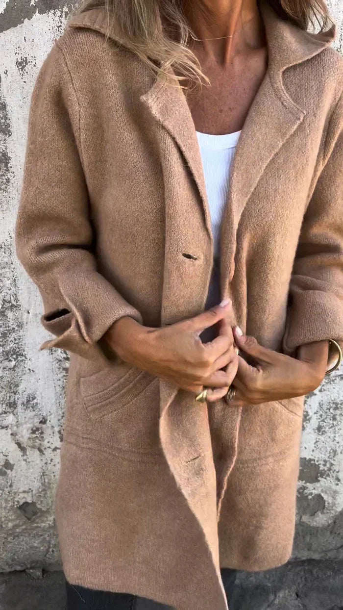 BAYLEA - SINGLE-BREASTED CASUAL COAT WITH WOOL LAPELS