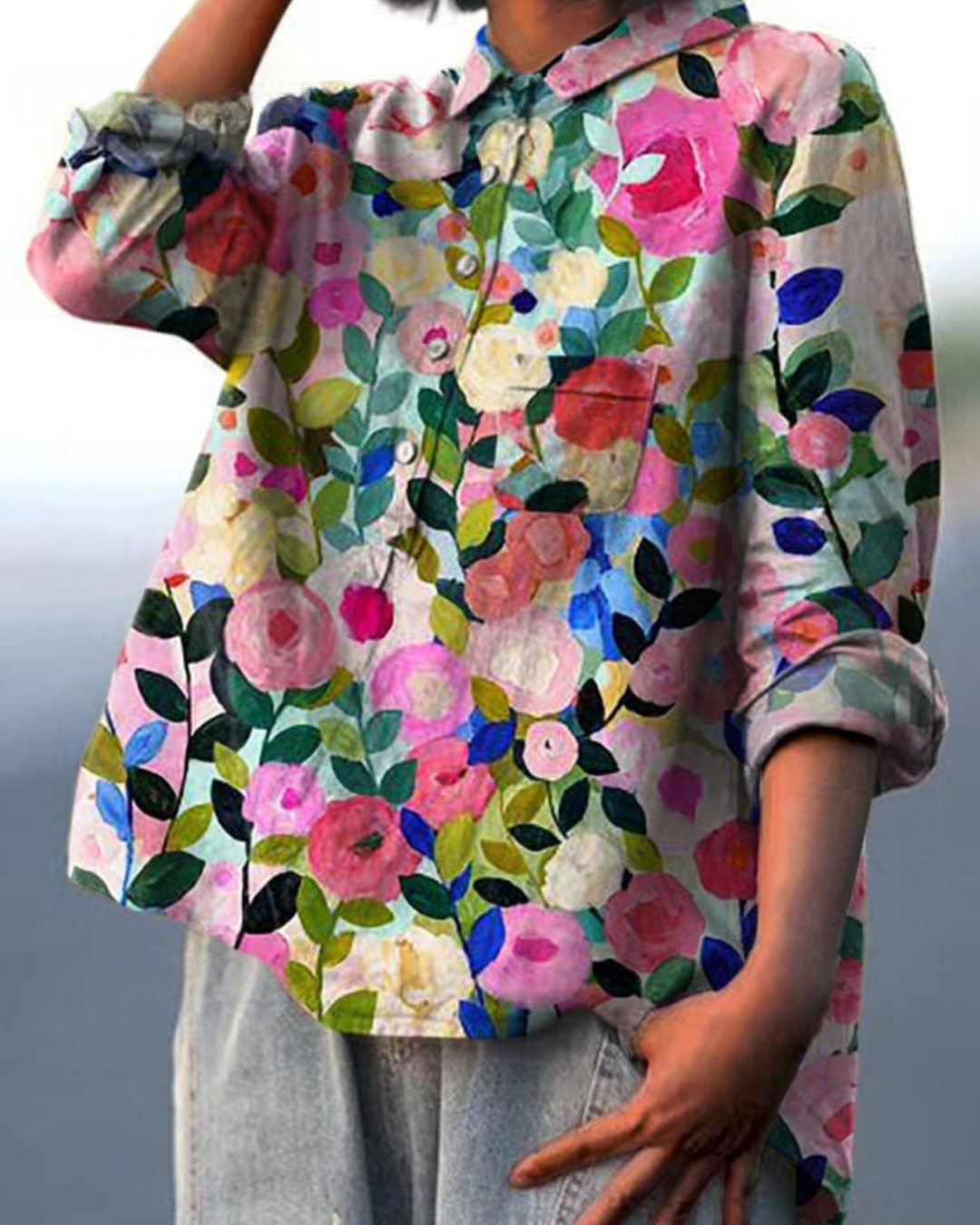 Lila - Floral print blouse