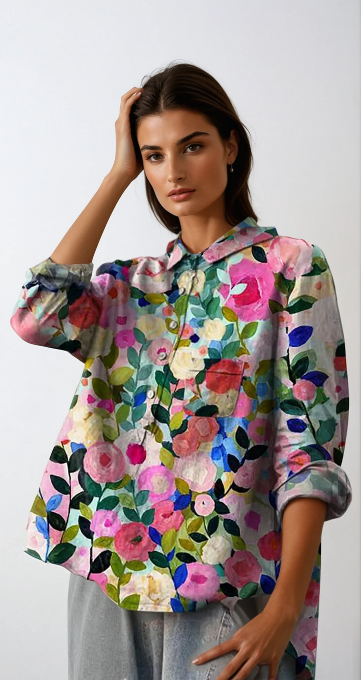 Lila - Floral print blouse