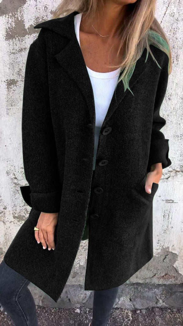 BAYLEA - SINGLE-BREASTED CASUAL COAT WITH WOOL LAPELS