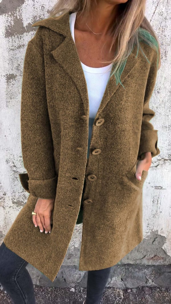 BAYLEA - SINGLE-BREASTED CASUAL COAT WITH WOOL LAPELS