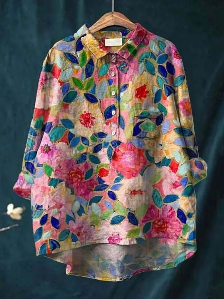 Lila - Floral print blouse