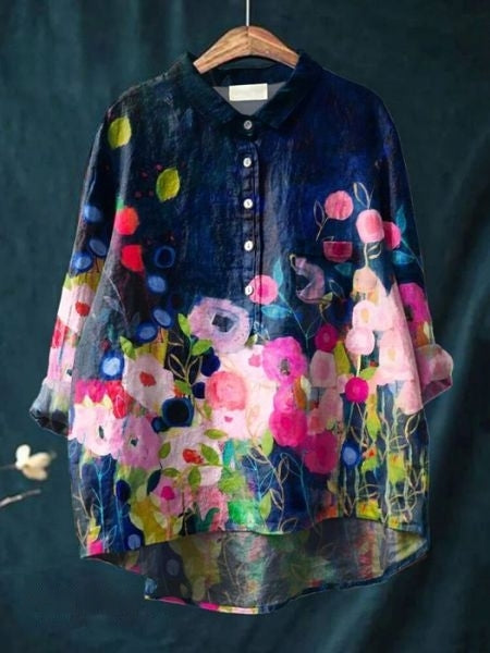 Lila - Floral print blouse