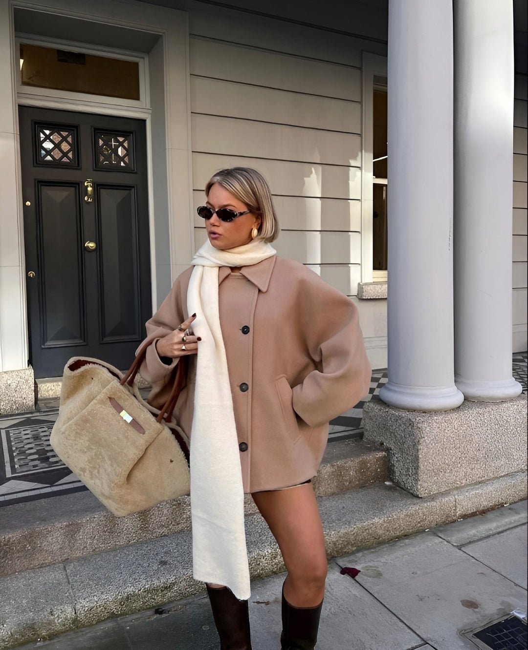 Lizzy | Trendy oversized wollen jas