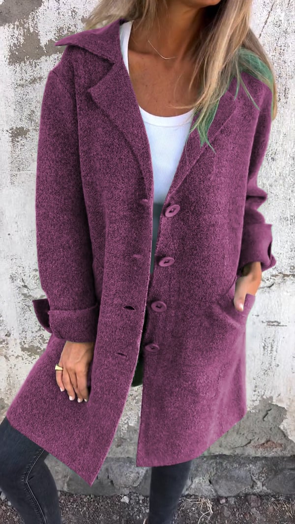 BAYLEA - SINGLE-BREASTED CASUAL COAT WITH WOOL LAPELS