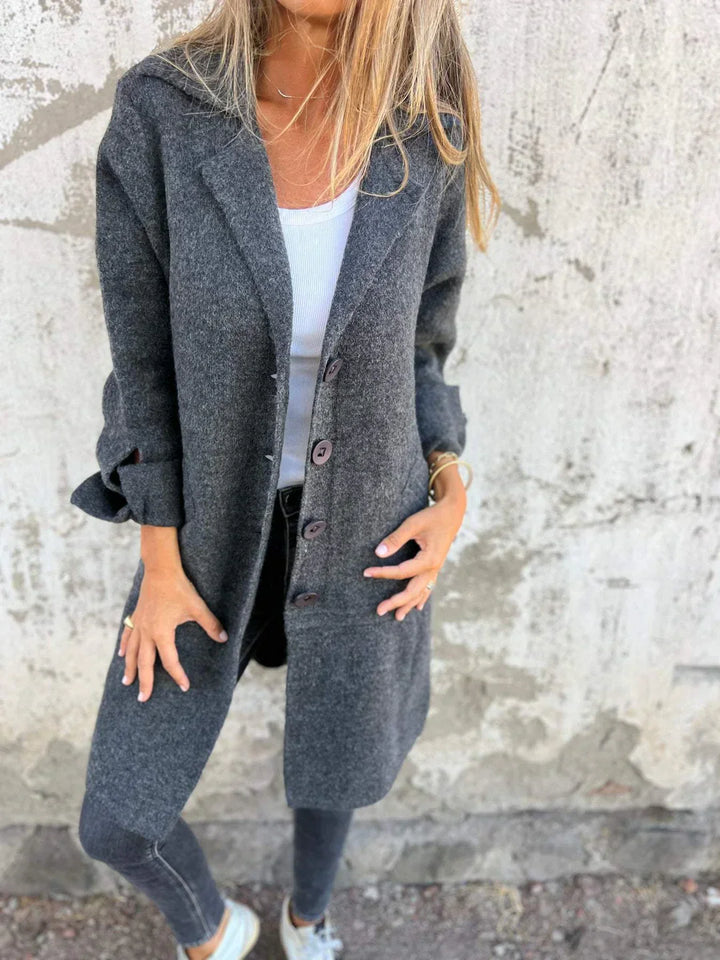 BAYLEA - SINGLE-BREASTED CASUAL COAT WITH WOOL LAPELS